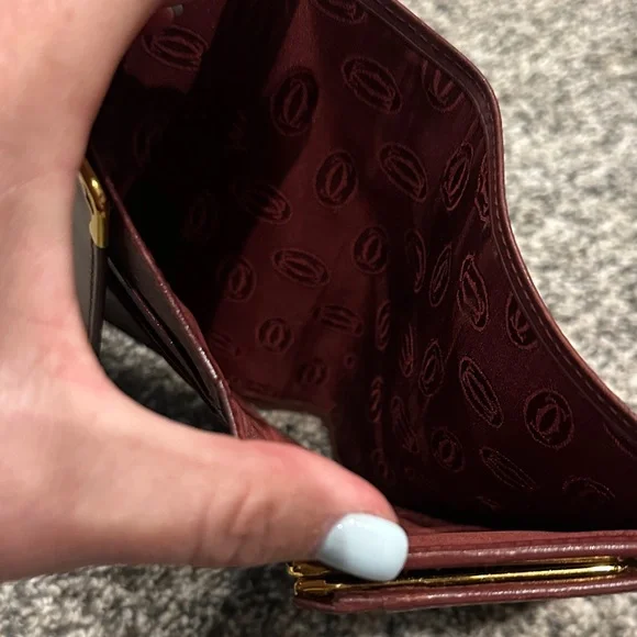 Cartier Leather Trifold Wallet with Gold Accents - Picture 8 of 8